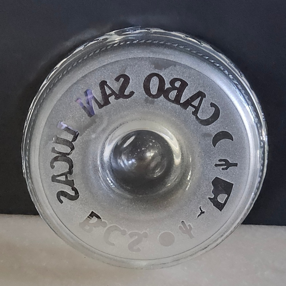 Cabo San Lucas Ash Tray B.C.S. Mexico Clear Glass Novelty Souvenir Ashtray - Picture 3 of 5
